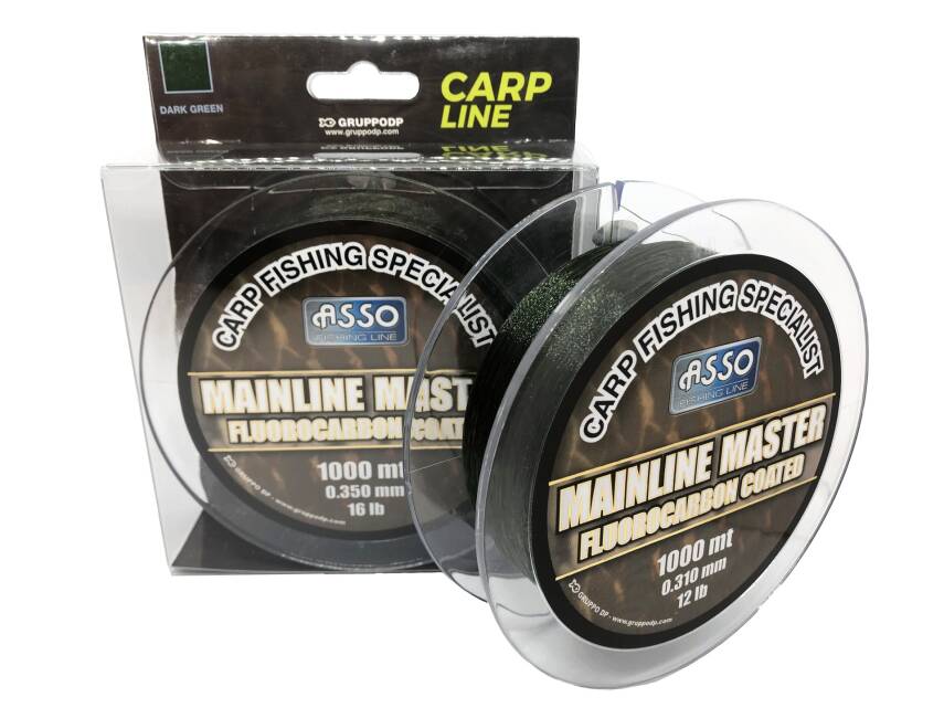 Asso Mainline Master Carp FC COATED 1.000mt Carp Line Dark Green - 1