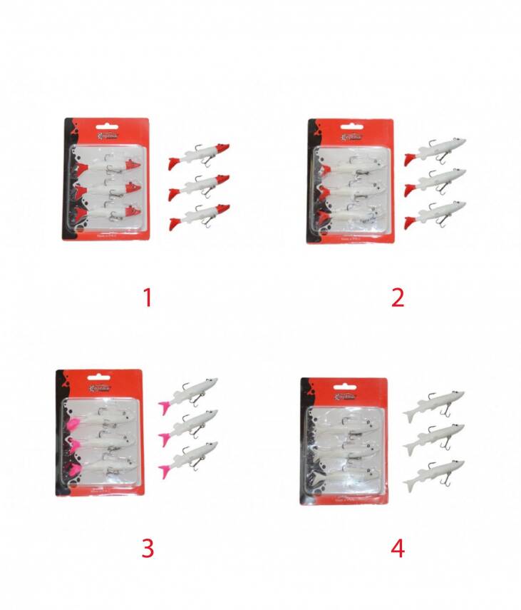 Captain 3066 Pluse Soft 10cm Turna Silikonu 3'lü Set Suni Yem - 1