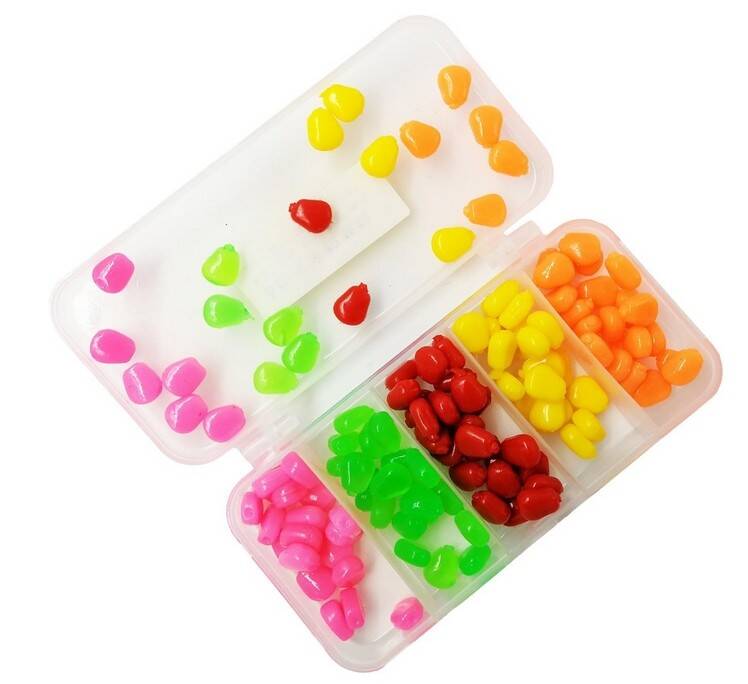 Captain 3496 Pop Corn Silikon Sazan Yemi 100'lü Kutuda Color:Mix - 1