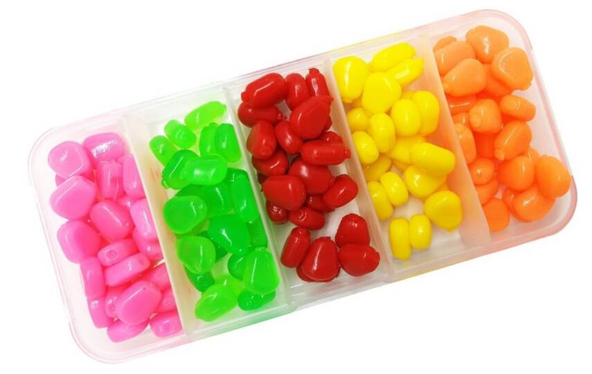 Captain 3496 Pop Corn Silikon Sazan Yemi 100'lü Kutuda Color:Mix - 2