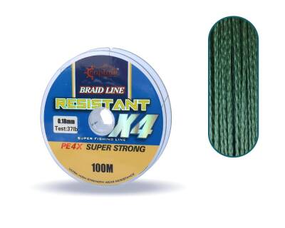 Captain Resistant PE 4 Kat İp Misina 100mt Yeşil - 7