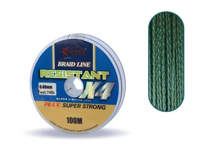 Captain Resistant PE 4 Kat İp Misina 100mt Yeşil - 10