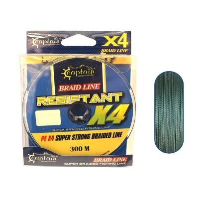 Captain Resistant PE 4 Kat Spin İp Misina 300mt Yeşil - CAPTAİN