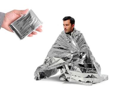 Captain SOS Blanket 7404 Acil Durum İçin Termal Battaniye Metalize Isı Yalıtımlı 160x210cm - CAPTAİN