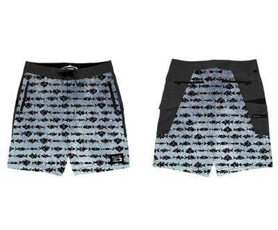 Fujin Performance Short Aqua Blue Fish - Fujin