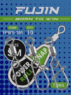 Fujin Power Roll Snap #SM 7.5kg Çekerli Klips - Fujin