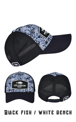 Fujin Pro Angler Black Fish + White Bench Şapka - Fujin