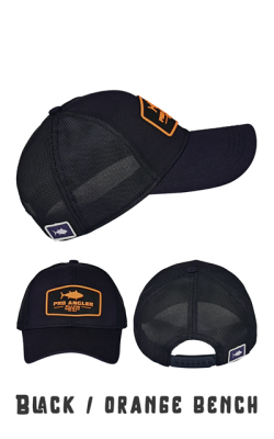 Fujin Pro Angler Black + Orange Bench Şapka - Fujin