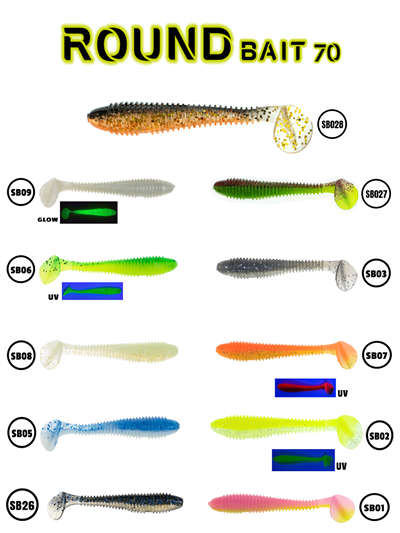 Fujin Round Bait 70mm Silikon Balık - 1