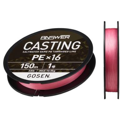 Gosen X16 Casting Answer PE 16 Örgü Spin İpi 150mt Pink - GOSEN