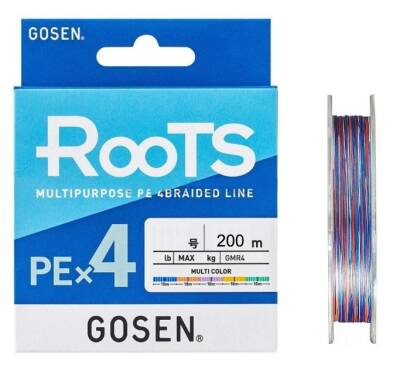 Gosen X4 Roots PE 4 Örgü Spin İpi 200mt Multi Color - GOSEN