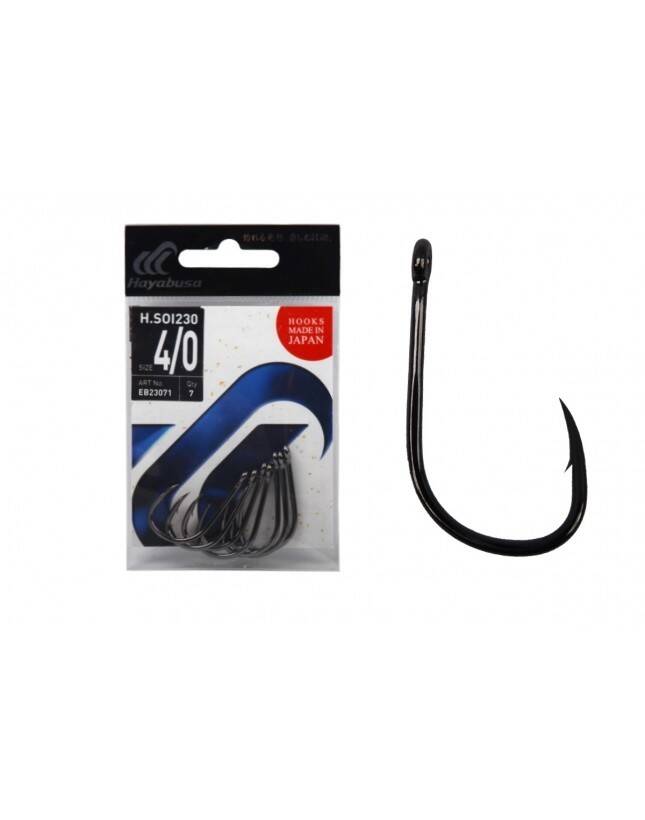 Hayabusa HSOI 230 Delikli Papağan Olta İğnesi 7'li Paket Black Nikel - 1