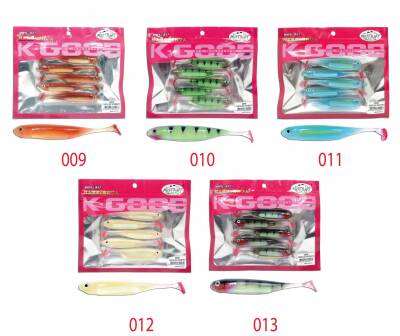 Mutant 3538 Twost Tail Flash 9cm Levrek Silikonu 5li Paket Suni Yem - 1