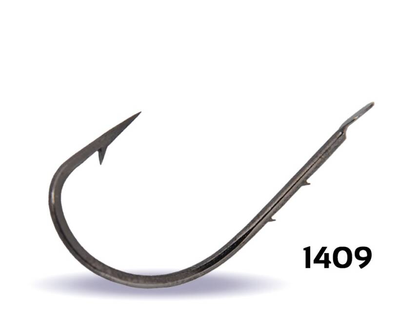 Youvella 1409 Kısa Pala Tırnaklı Olta İğnesi 100'lü Kutu Black Nikel - 8